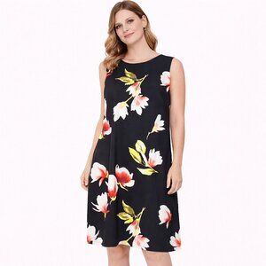 ALYX black floral sheath dress Size: 16